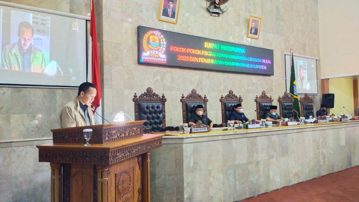 Penyampaian Laporan Pokok-Pokok Pikiran (Pokir) DPRD Kabupaten Cirebon Tahun 2023 oleh Wakil Ketua DPRD, Teguh Rusiana Merdeka