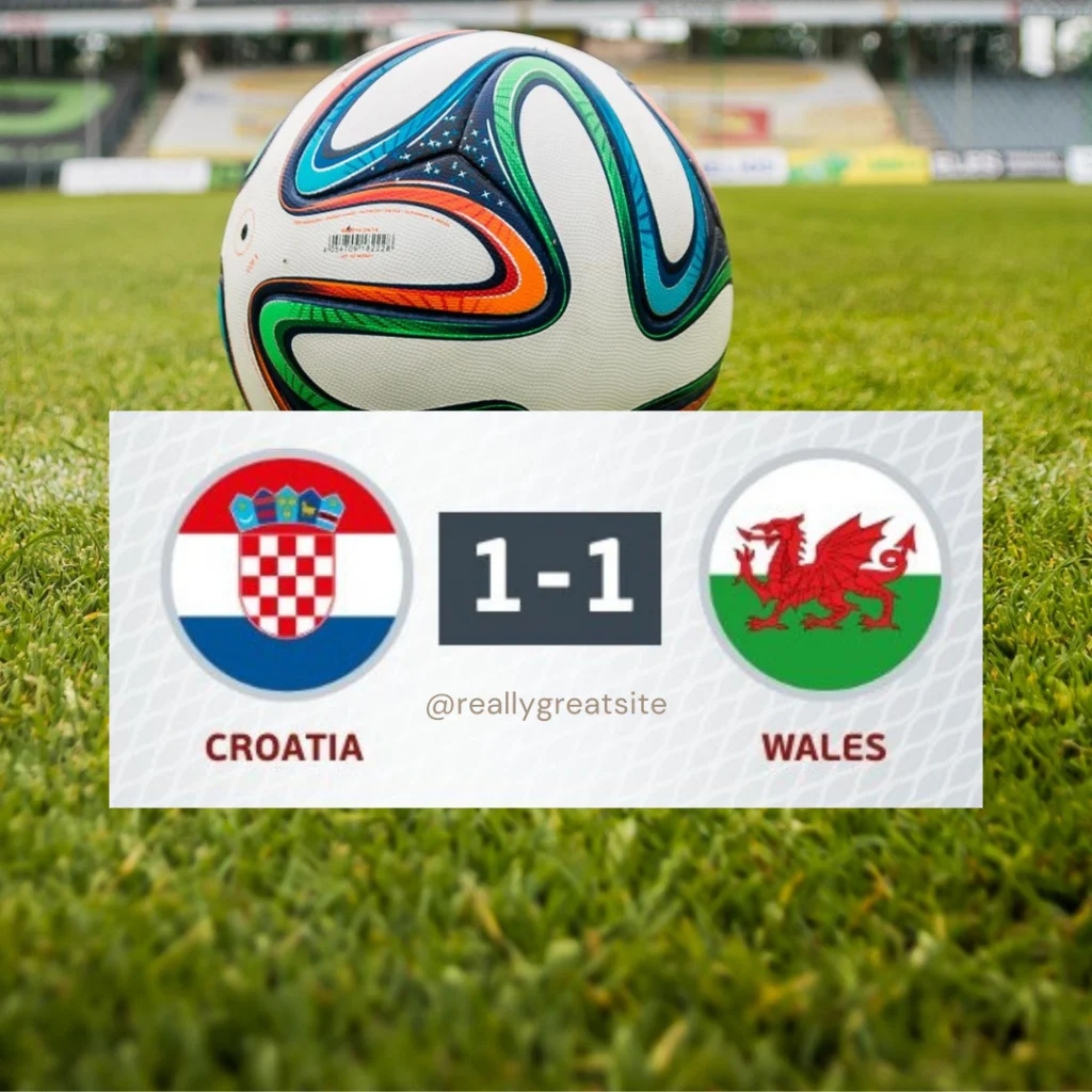 Kroasia vs Wales Berakhir dengan Skor Imbang 1-1. Foto: Indah Tri/rakcer.id