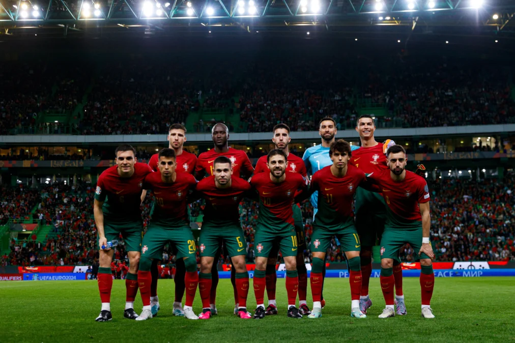 Skuad Portugal yang Berhasi Pukul telak Liechstentein dengan Skor 4-0. Foto : https://twitter.com/selecaoportugal