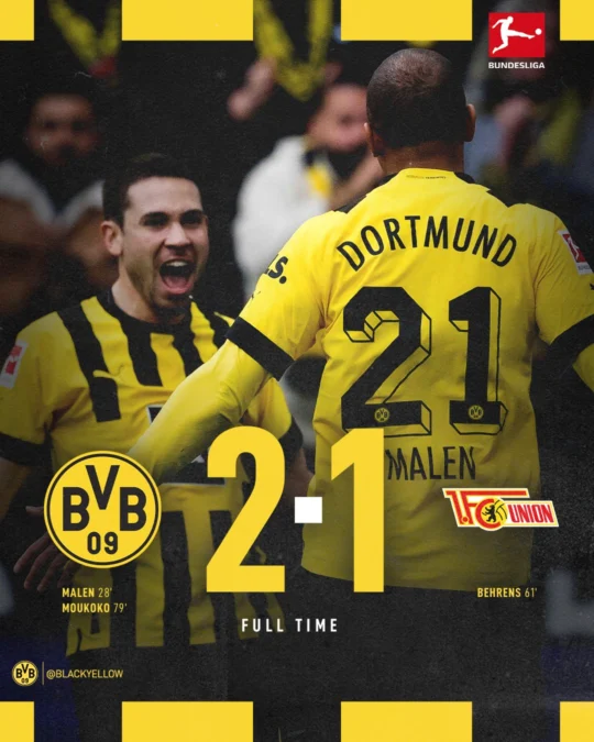 Poster Kemenangan dari Borussia Dortmund. Foto: twitter.com/blackyellow