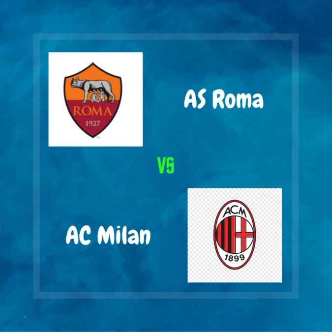 Poster Pertandingan AS Roma vs AC Milan. Foto: rakcer.id/indah tri sutono