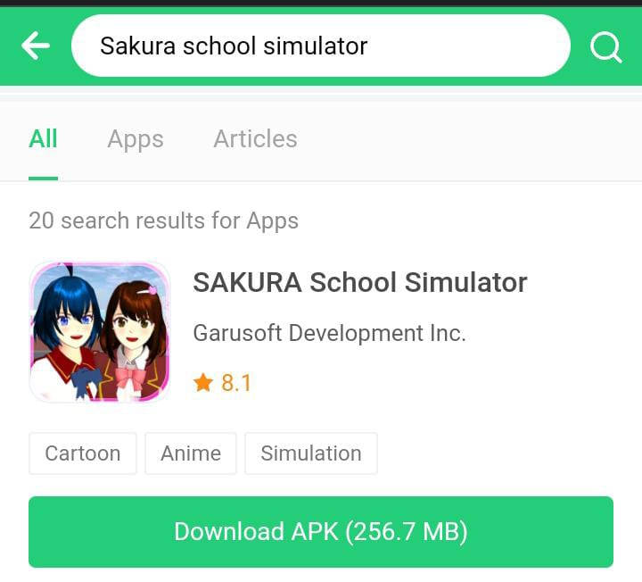 Game animasi sakura school
