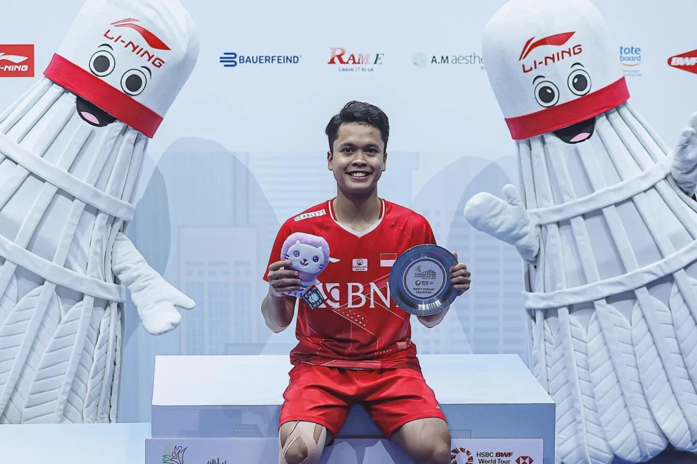 Mantap ! Ginting Berhasil Pertahankan Gelar Juara Pada Kejuaraan Singapure Open