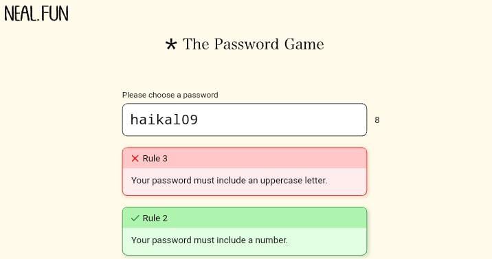 Cara Bermain The Password Game