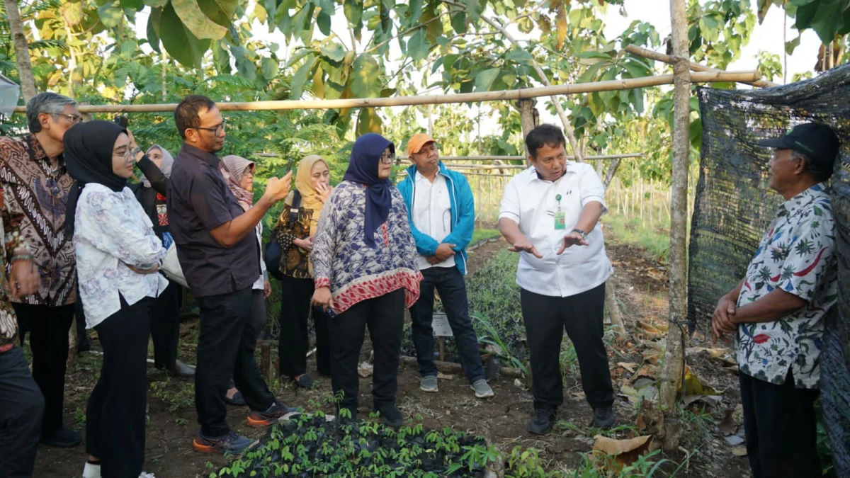 KUNJUNGAN. Kunjungan para pemangku kebijakan perhutanan sosial ke lokasi usaha kelompok penerima akses kelola hutan di wilayah Gunung Kidul dan Kulon Progo. FOTO : IST/RAKCER.ID
