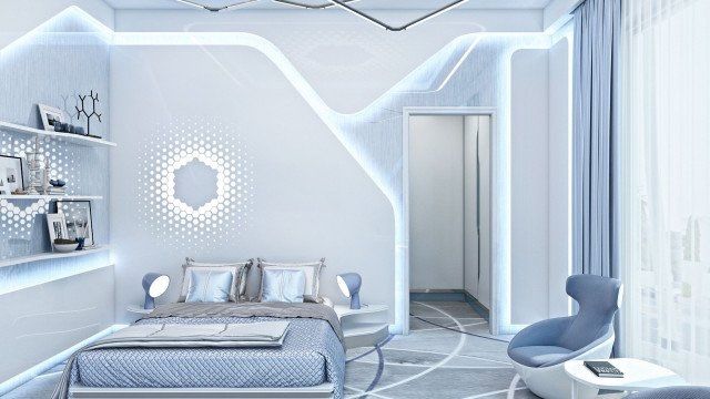 Desain kamar futuristik