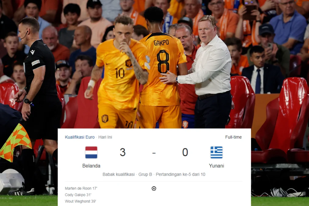 hasil pertandingan Belanda vs Yunani