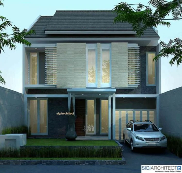 Simple Dan Estetik ! Desain Rumah Minimalis Modern 2 Lantai Terbaru