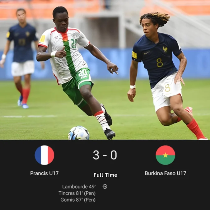 Hasil Timnas Prancis U-17 vs Burkina Faso U-17