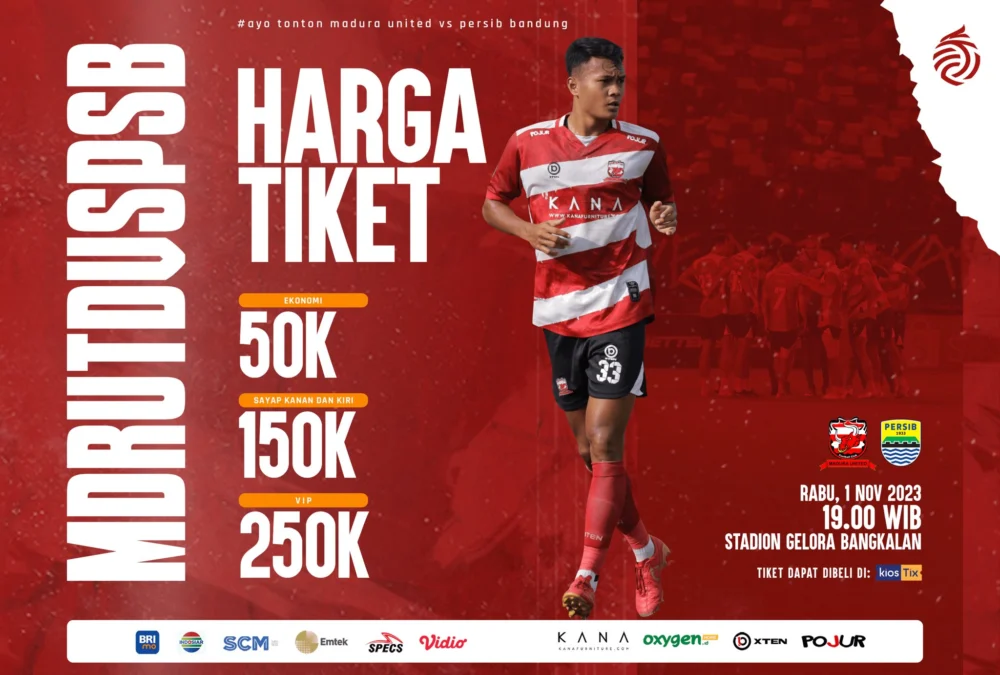 Harga Tiket Madura United vs Persib Bandung