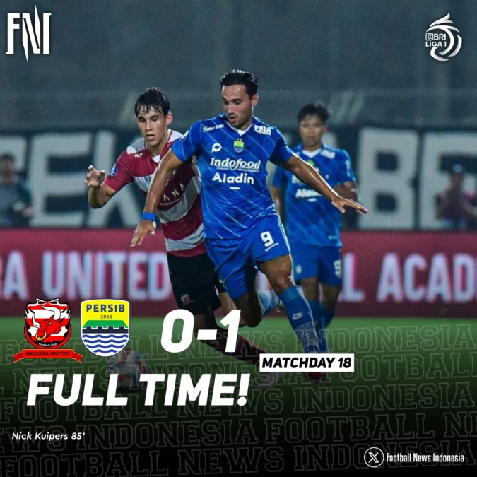 Hasil Madura United vs Persib Bandung