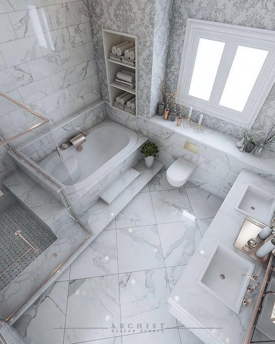 Inspirasi Desain Kamar mandi yang Elegan