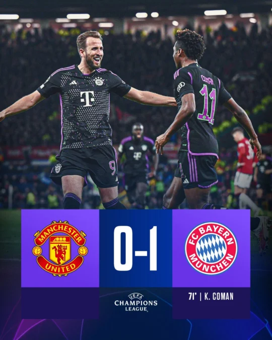 Hasil Manchester United vs Bayern Munchen