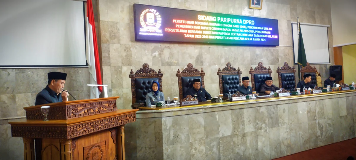 DPRD Gelar Paripurna Substansi Rancangan Perda RTRW Kabupaten Cirebon 2023-2043
