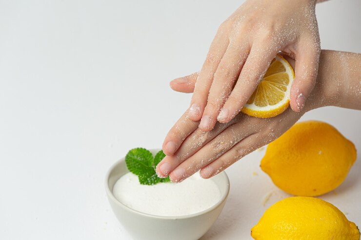 manfaat scrub lemon