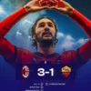 Hasil Liga Italia 2023/2024 AC Milan vs AS Roma