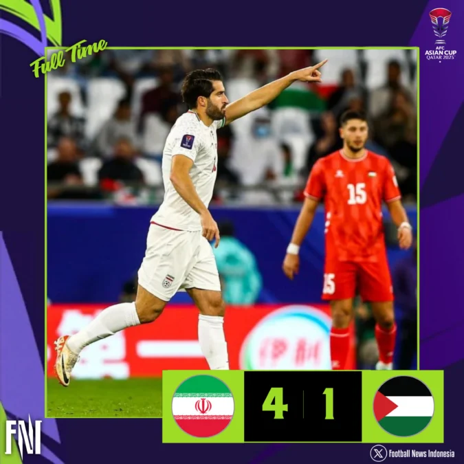 Hasil Piala Asia 2023 Iran vs Palestina