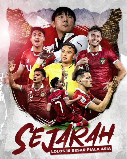 Timnas Indonesia Masuk 16 Besar Piala Asia 2023