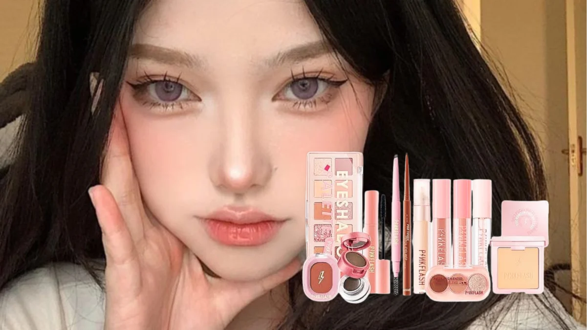 makeup Douyin dengan produk Pinkflash