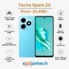 Tecno Spark 20: Smartphone Ringan dan Nyaman Digunakan