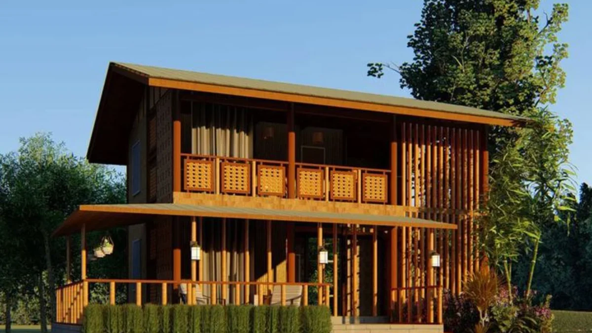 Inspirasi Model Rumah Bambu Sederhana yang Menghadirkan Keindahan Alam dalam Desain Minimalis