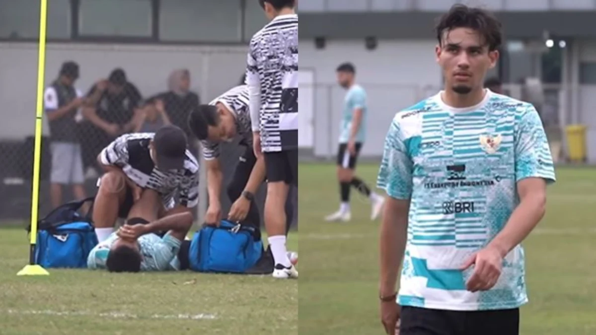 Dua Pemain Timnas Indonesia Alami Cedera usai Latihan Perdana Timnas Indonesia Sebelum Laga Uji Coba