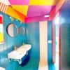 Konsep Color Blocking untuk Mempercantik Ruang Kamar Mandi, Tren Generasi Milenial 