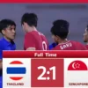 Tim Gajah Perang versi Muda Menang Comeback, Skor 2-1 Jadi Saksi Laga Thailand U19 vs Singapura U19